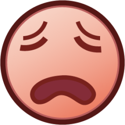 weary (plain) emoji