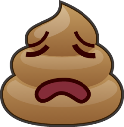 weary (poop) emoji