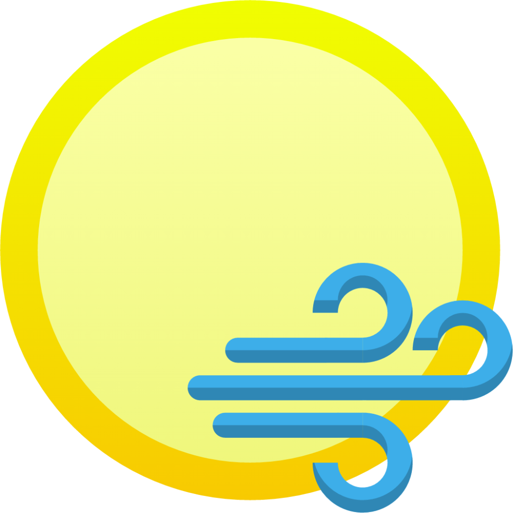 weather clear wind icon