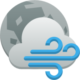 weather clouds wind night icon