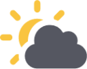 weather few clouds symbolic icon