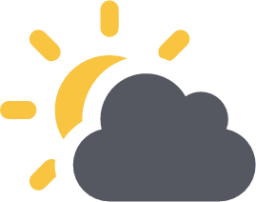weather few clouds symbolic icon