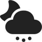 Weather Hail Night icon