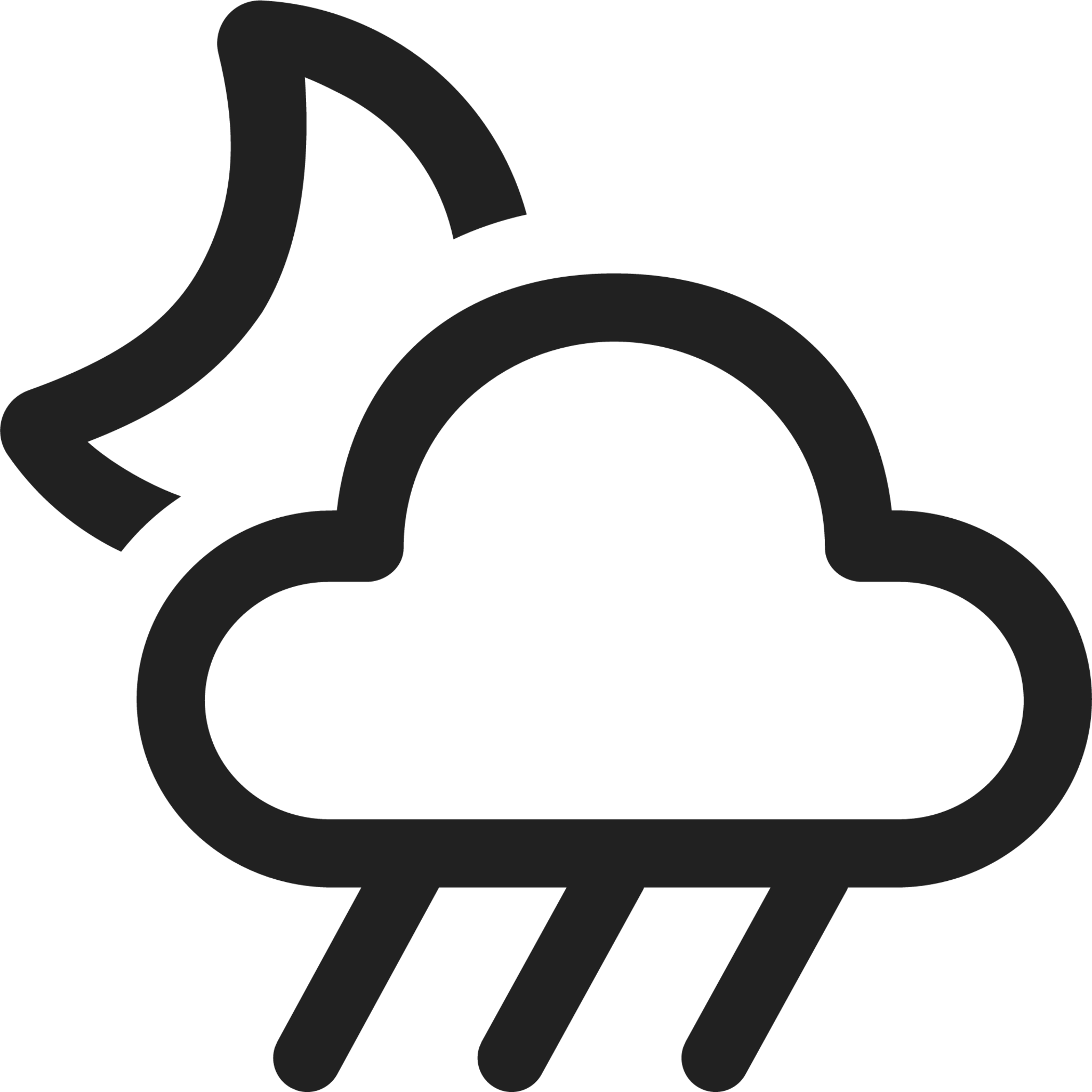 Weather Rain Showers Night icon