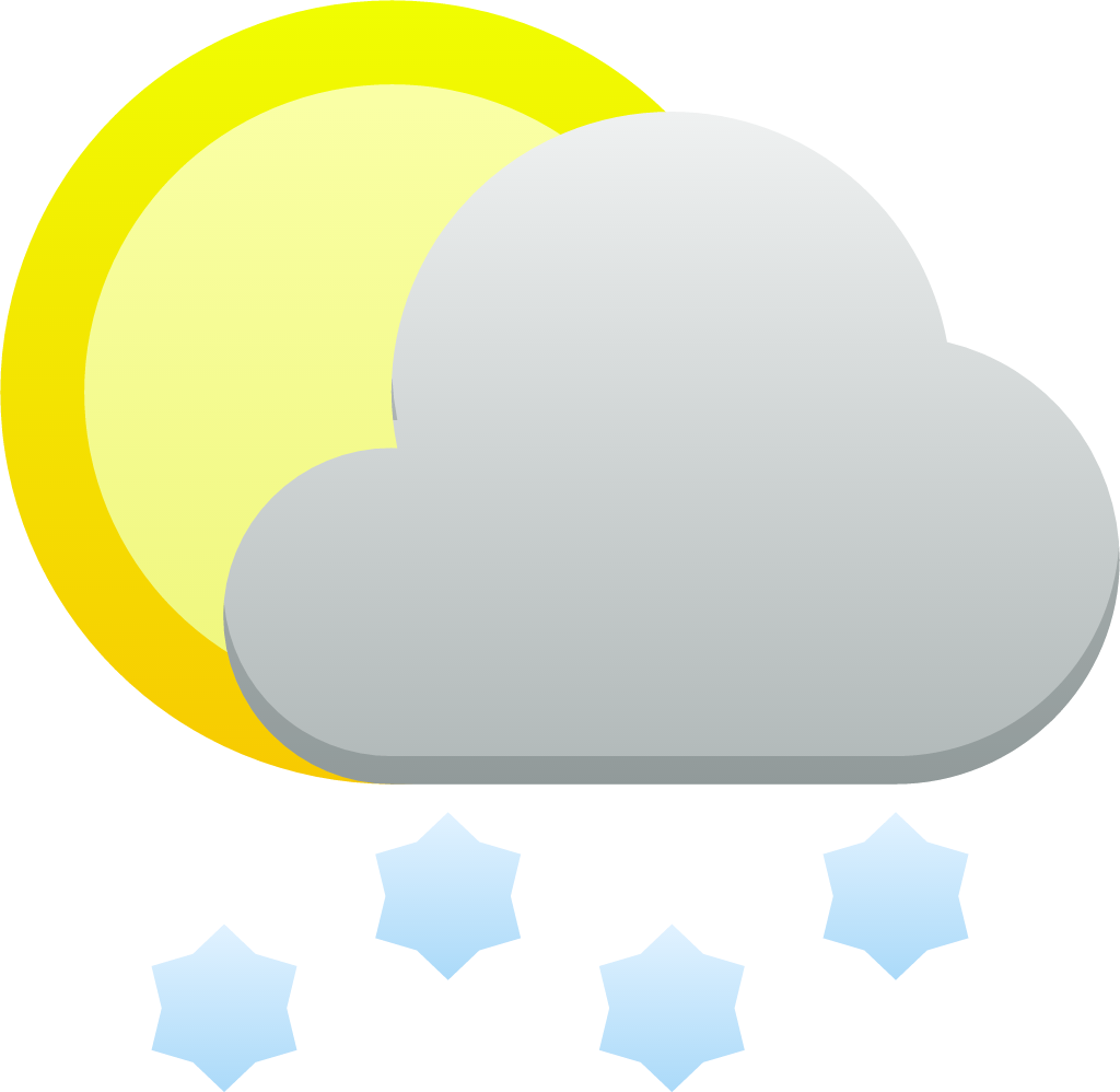 weather snow scattered day icon