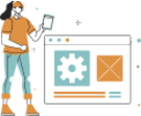 Website Maintainence cog browser settings illustration