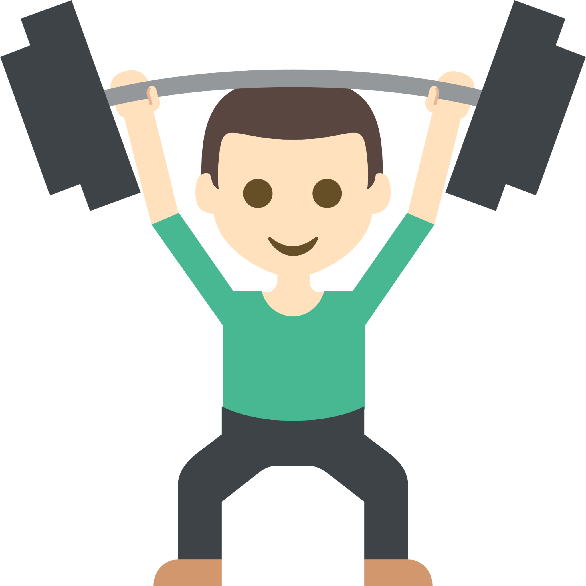 weight lifter tone 1 emoji