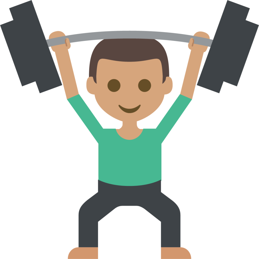 weight lifter tone 3 emoji