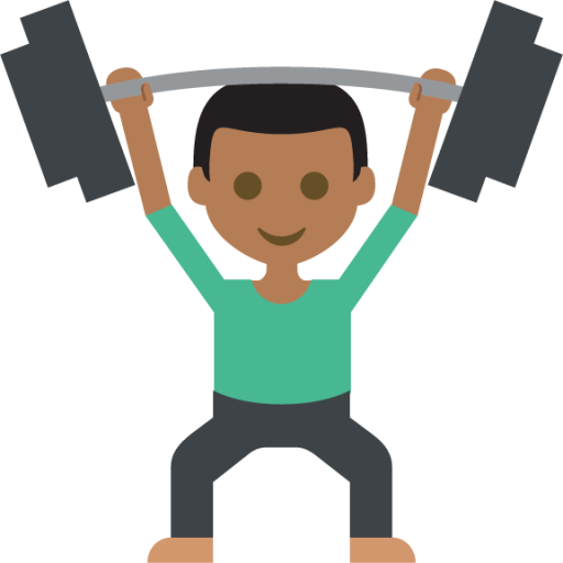 weight lifter tone 4 emoji