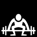 weight lifting down icon