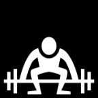 weight lifting down icon