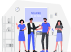 Welcoming a new hire illustration