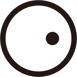 white circle with dot right emoji
