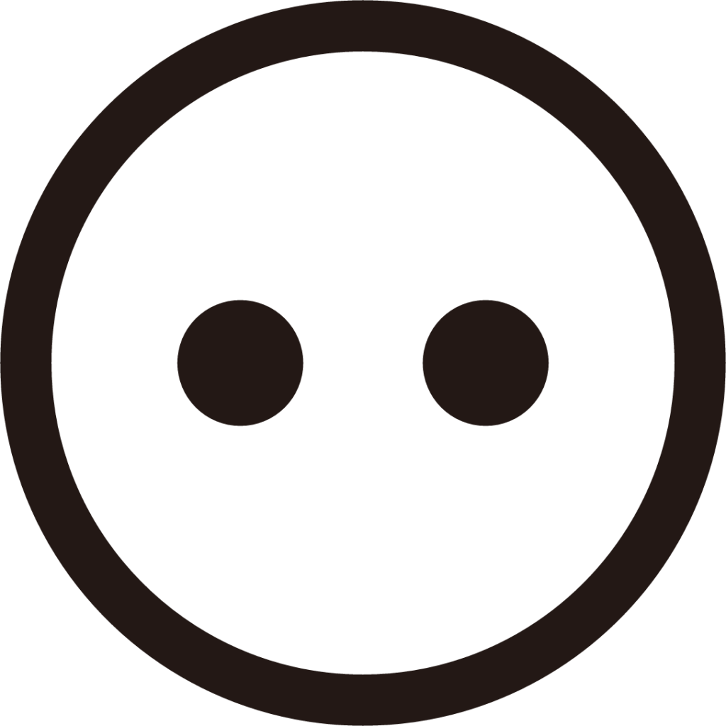 white circle with two dots emoji