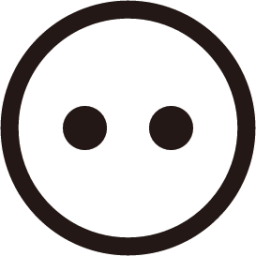 white circle with two dots emoji
