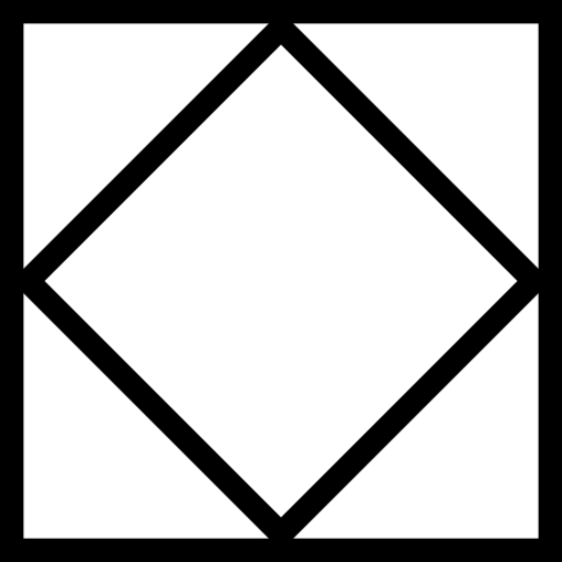 white diamond in square emoji