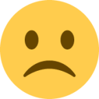 white frowning face emoji