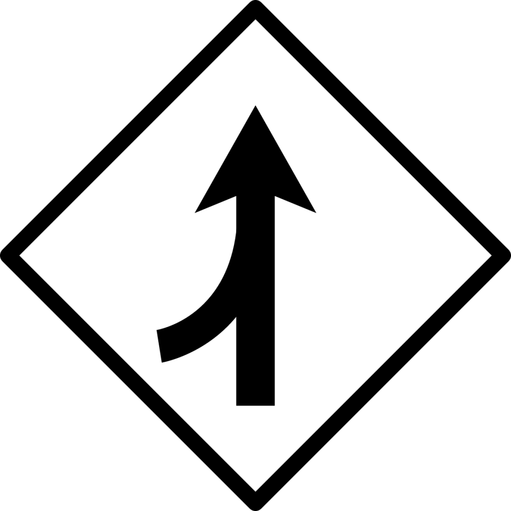 white left lane merge emoji