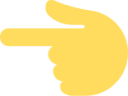 white left pointing backhand index emoji