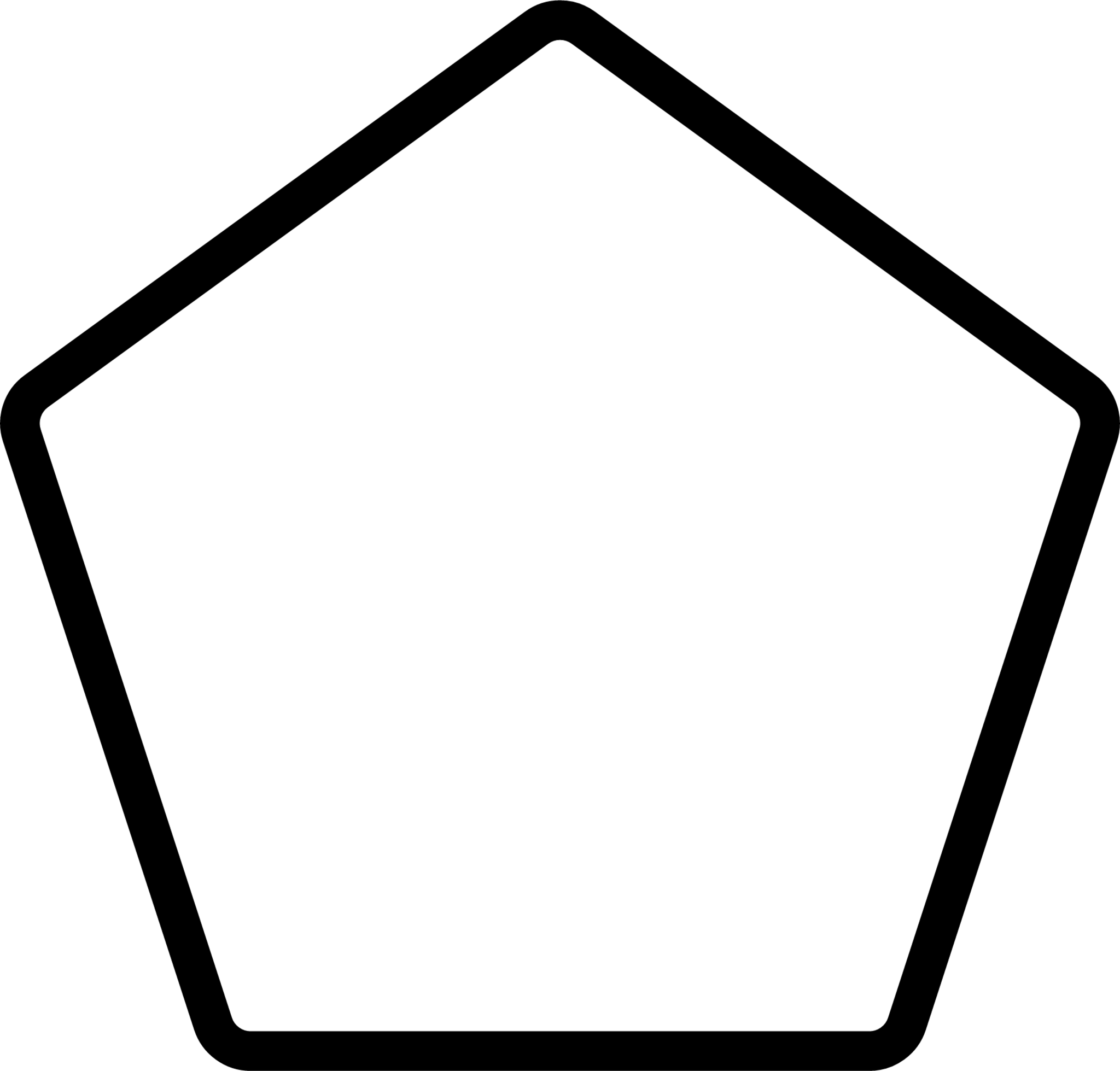 white pentagon emoji