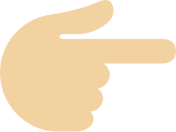 white right pointing backhand index tone 2 emoji