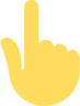 white up pointing backhand index emoji