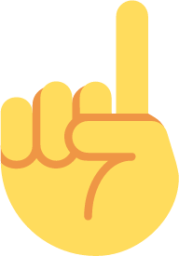 white up pointing index emoji