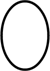 white vertical ellipse emoji