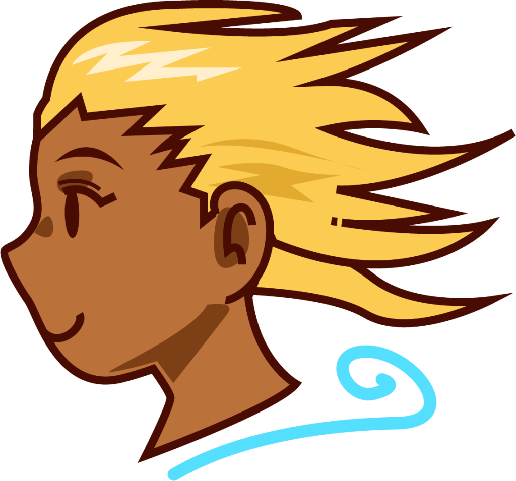 wind blown face (brown) emoji