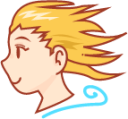 wind blown face (plain) emoji
