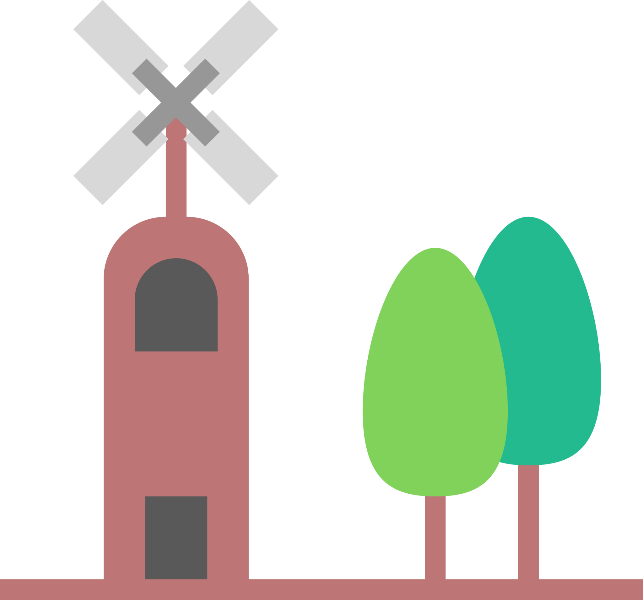 windmill trees icon