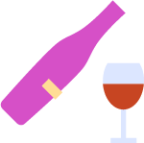 wine pink glass icon