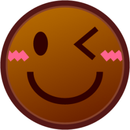 wink (brown) emoji