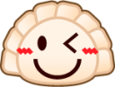 wink (dumpling) emoji