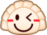 wink (dumpling) emoji
