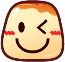 wink (pudding) emoji