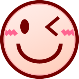 wink (white) emoji