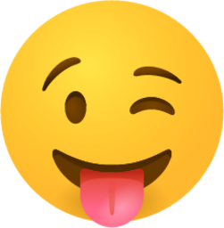 Winking face with tongue emoji emoji