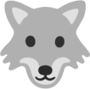 wolf face emoji