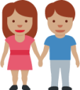 woman and man holding hands: medium skin tone emoji