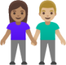 woman and man holding hands: medium skin tone, medium-light skin tone emoji