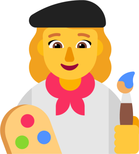 woman artist default emoji