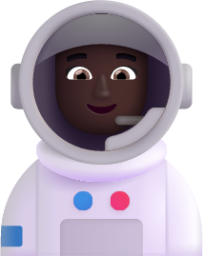 woman astronaut dark emoji