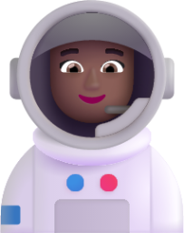 woman astronaut medium dark emoji
