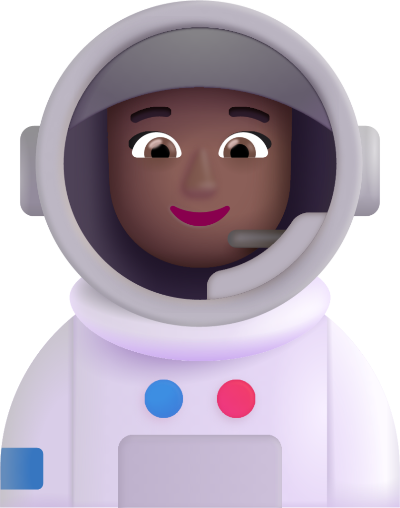 woman astronaut medium dark emoji