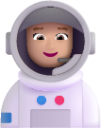 woman astronaut medium light emoji