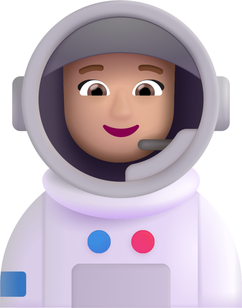 woman astronaut medium light emoji