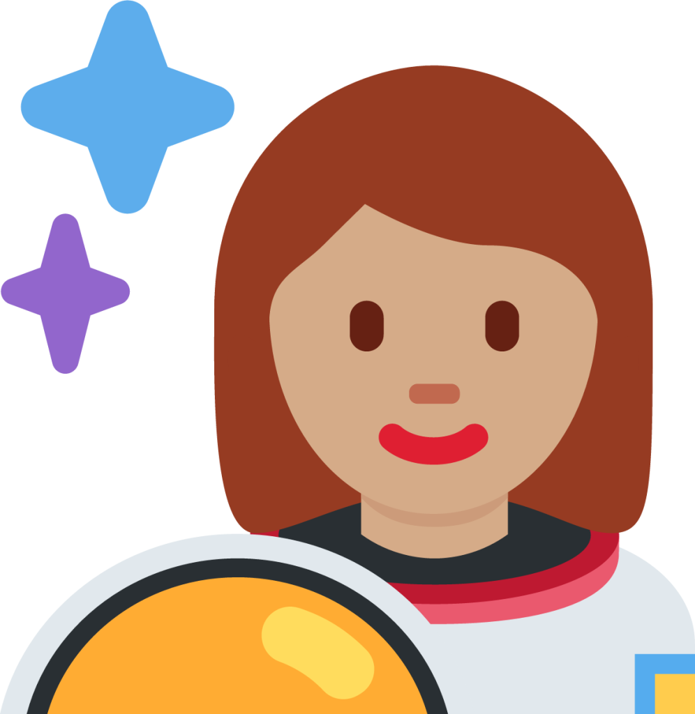 woman astronaut: medium skin tone emoji