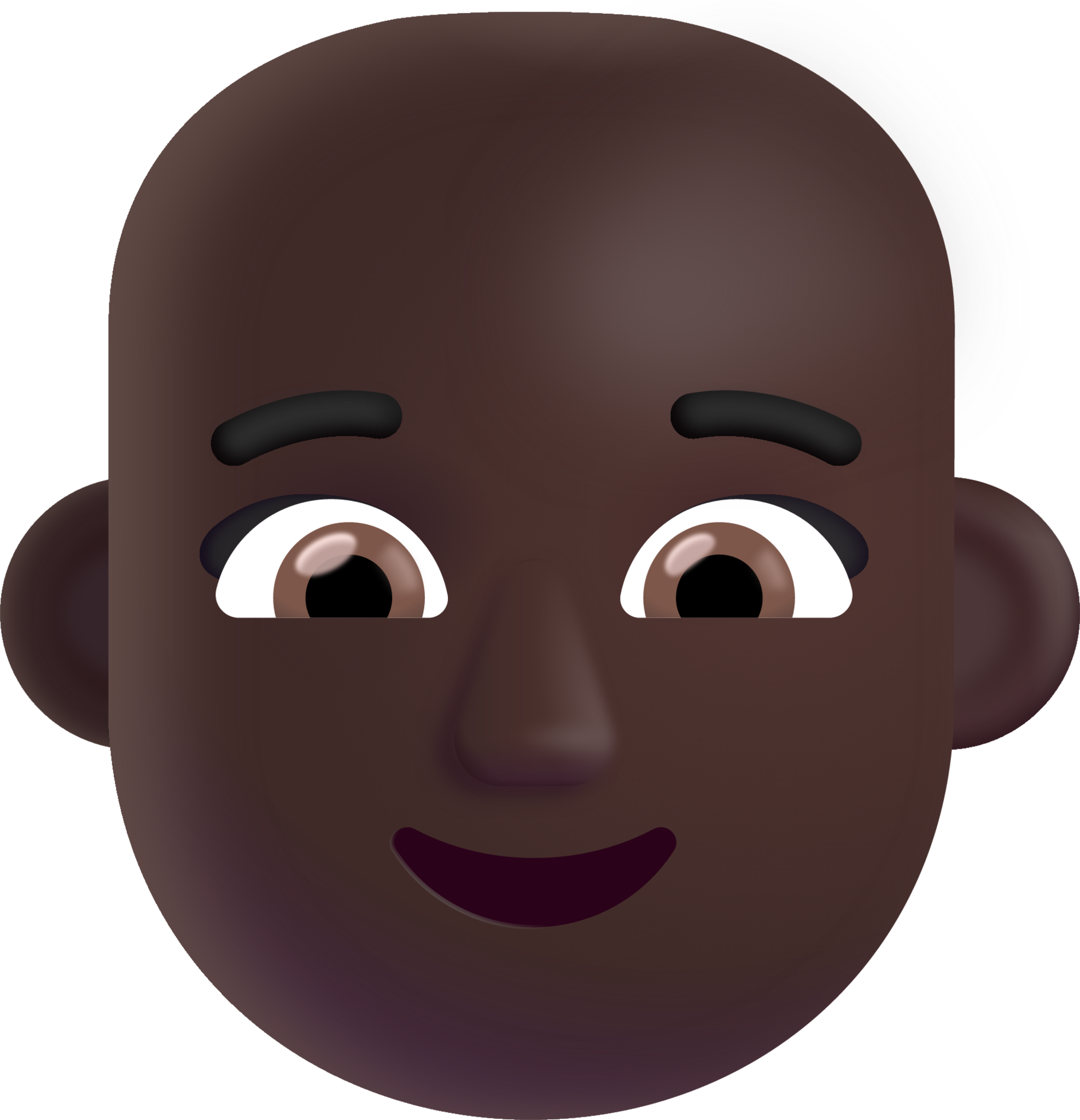 woman bald dark emoji