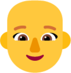 woman bald default emoji